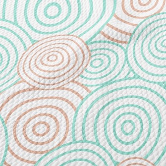 Green And Orange Circles Birdseye Piqué