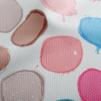 Colored Circles Athletic Mesh Flat Back