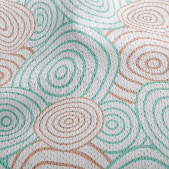 Green And Orange Circles Athletic Mesh Flat Back