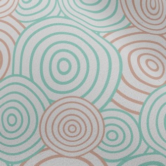 Green And Orange Circles Chiffon