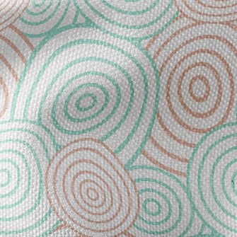 Green And Orange Circles Waterproof Canvas