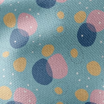 Pink Blue Circle Geometry Waterproof Canvas