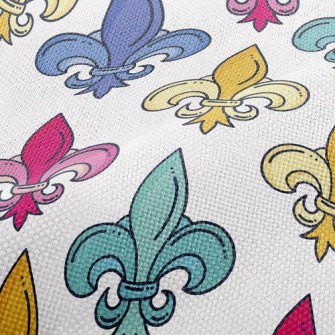 Colorful Iris Flowers Performance Linen