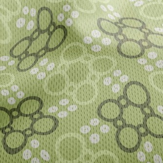 Circle Pattern Athletic Mesh Flat Back