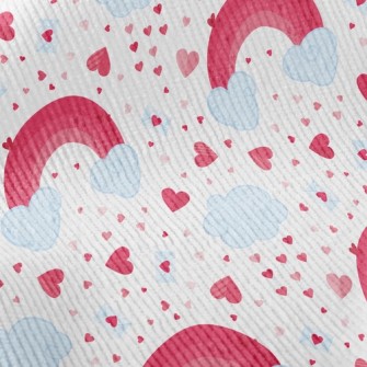 Pink Rainbow Cloud Heart Standard Corduroy
