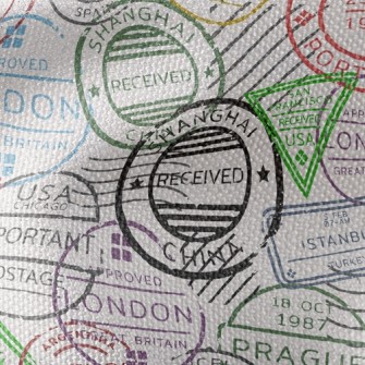Vintage Postmark Waterproof Canvas