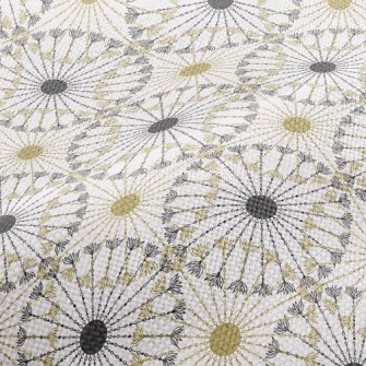 Vintage Black Gold Braid Performance Linen