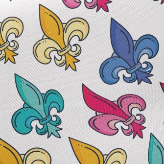 Colorful Iris Flowers Twill