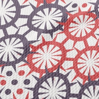 Ethnic Flower Weaving Birdseye Piqué