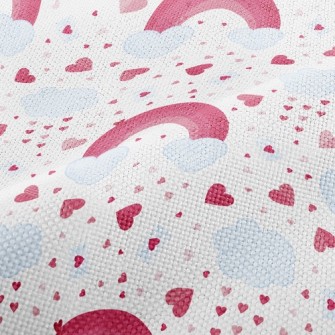 Pink Rainbow Cloud Heart Performance Linen