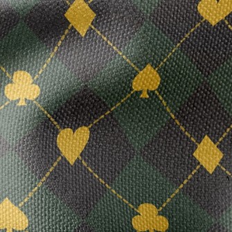 Plaid Spades Clubs Waterproof Canvas