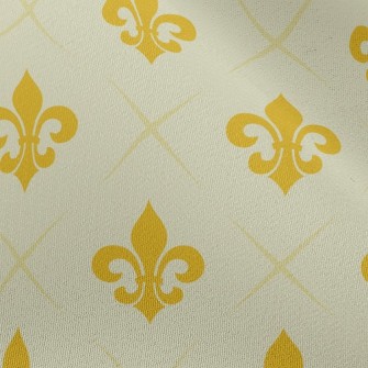Elegant Golden Flower Chiffon