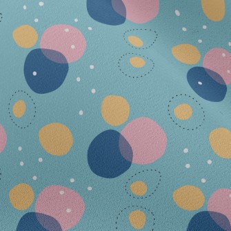 Pink Blue Circle Geometry Chiffon