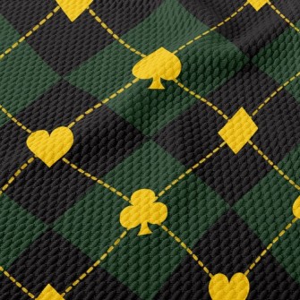 Plaid Spades Clubs Birdseye Piqué