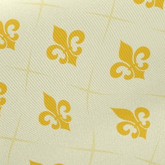 Elegant Golden Flower Twill