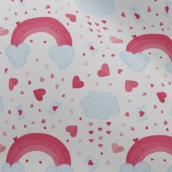 Pink Rainbow Cloud Heart Chiffon