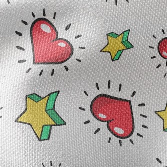 Hearts And Stars Waterproof Canvas