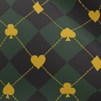 Plaid Spades Clubs Chiffon