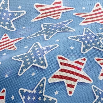 Red And Blue Stars Performance Linen