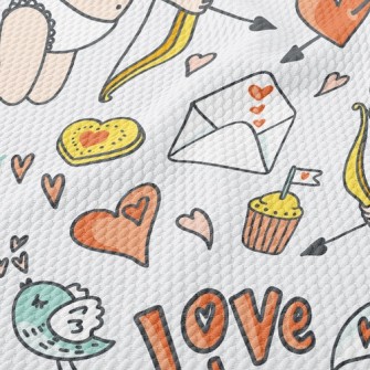 Romantic Cupid Birdseye Piqué