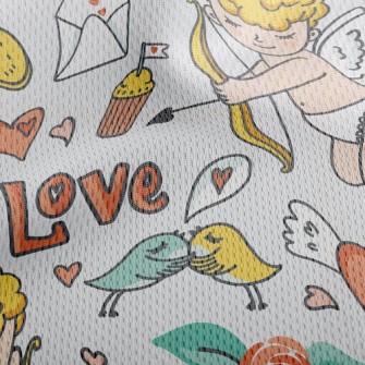 Romantic Cupid Athletic Mesh Flat Back