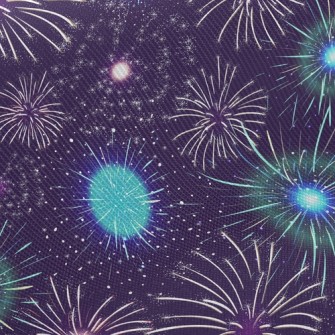 Colorful Fireworks Twill