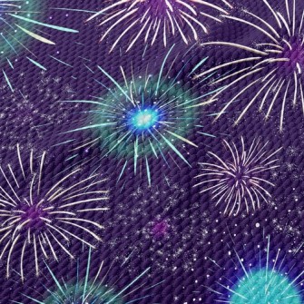 Colorful Fireworks Birdseye Piqué