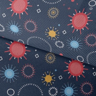 Colorful Fireworks Waterproof Oxford