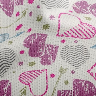 Heart And Love Sword Athletic Mesh Flat Back