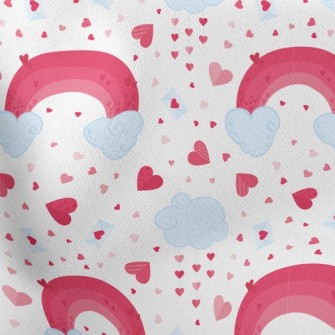 Pink Rainbow Cloud Heart Stretch Ponte