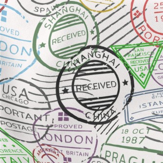 Vintage Postmark Stretch Ponte