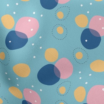 Pink Blue Circle Geometry Stretch Ponte
