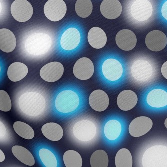 Black And Blue Polka Dots Stretch Ponte