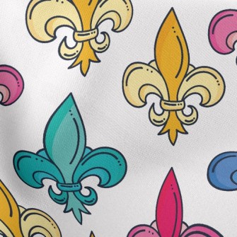 Colorful Iris Flowers Stretch Ponte