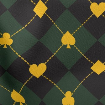 Plaid Spades Clubs Stretch Ponte