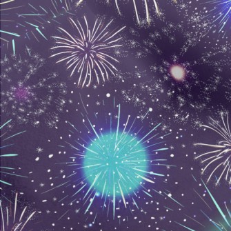 Colorful Fireworks Micro Fleece