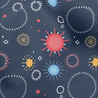 Colorful Fireworks Micro Fleece