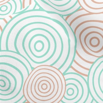 Green And Orange Circles Micro Fleece
