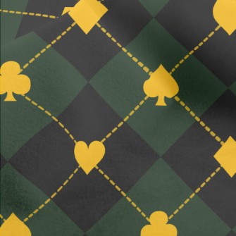 Plaid Spades Clubs Micro Fleece