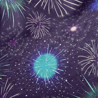 Colorful Fireworks Minky