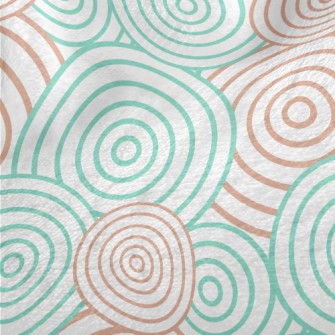 Green And Orange Circles Minky