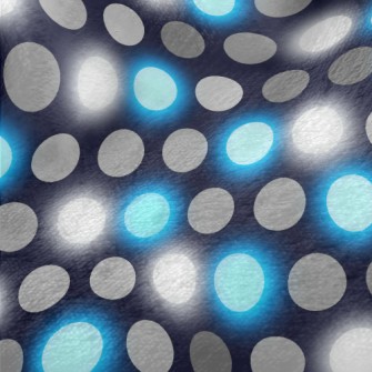 Black And Blue Polka Dots Minky