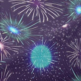 Colorful Fireworks Piqué