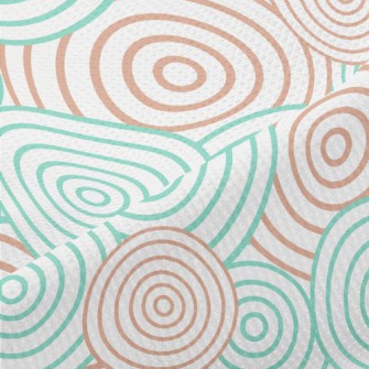 Green And Orange Circles Piqué