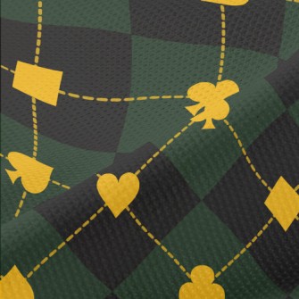 Plaid Spades Clubs Piqué