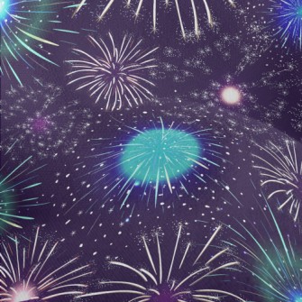 Colorful Fireworks Lightweight Performance Linen