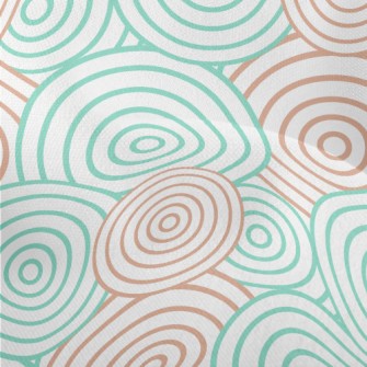 Green And Orange Circles Lightweight Performance Linen