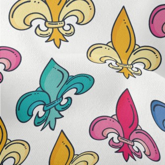 Colorful Iris Flowers Lightweight Performance Linen