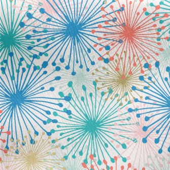 Pink And Tender Fireworks Jersey Backed Fleece
