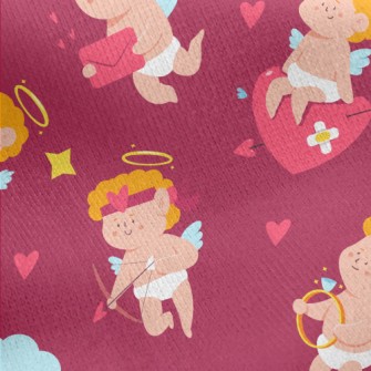 Cute Cupid Jersey Backed Fleece